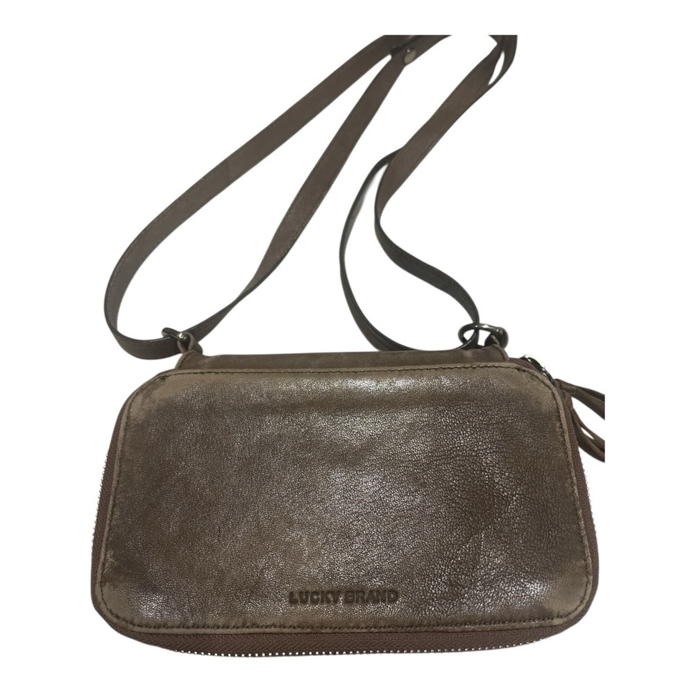 Lucky Brand Tan Leather Crossbody Bag Kaie - Picture 2 of 5